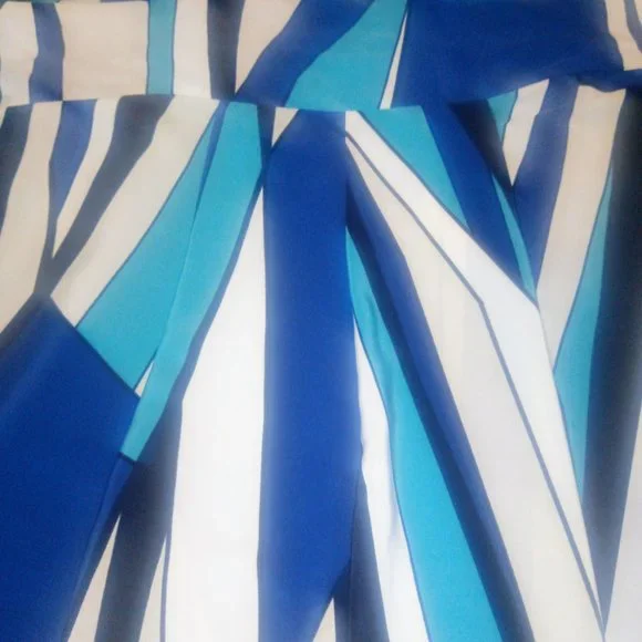 NWT Ellen Tracy Geometric Print Faux Wrap Mulitcolored Skirt Sz 12 - Picture 4 of 11